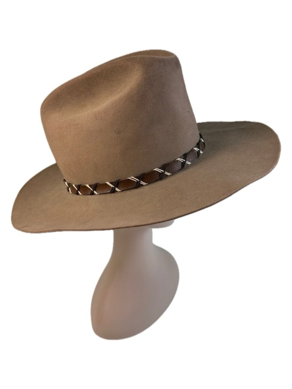 Stetson Cowboy Hat Mens 4X Beaver Brown Vintage Western Felt Hat M 7 1/8